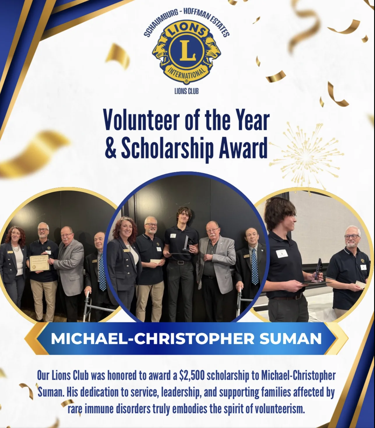 Schaumburg Youth Volunteer of the Year Award